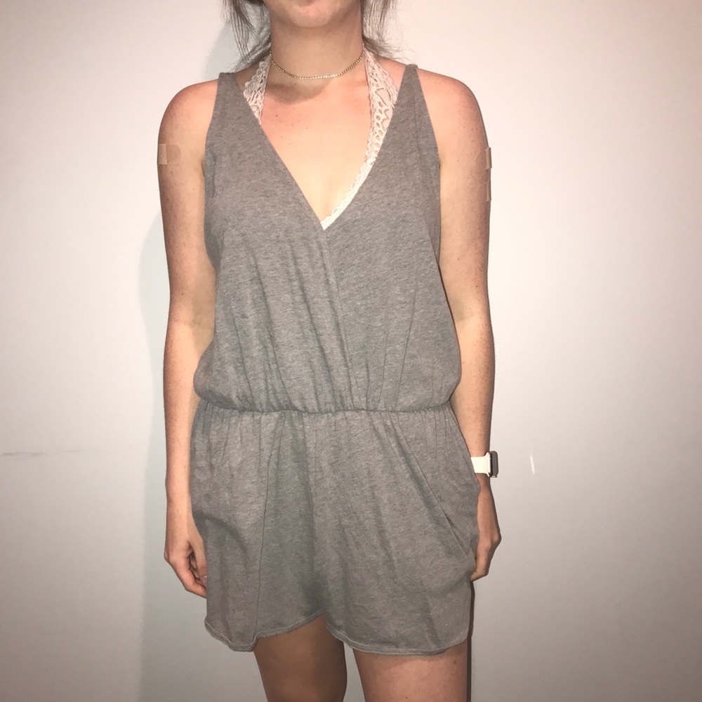 VS PINK Grey Romper